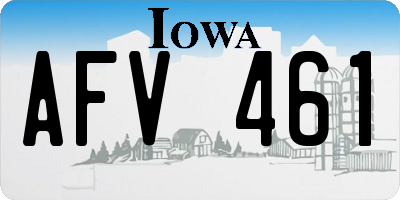 IA license plate AFV461