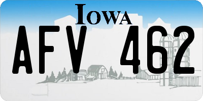 IA license plate AFV462
