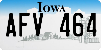 IA license plate AFV464
