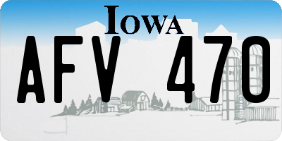 IA license plate AFV470