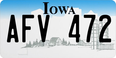 IA license plate AFV472