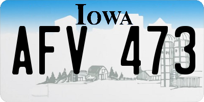 IA license plate AFV473