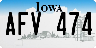 IA license plate AFV474
