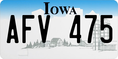 IA license plate AFV475