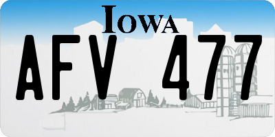 IA license plate AFV477