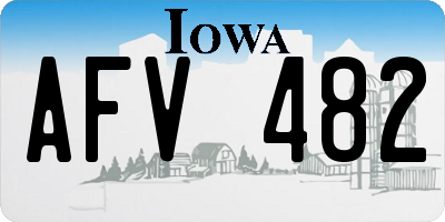 IA license plate AFV482