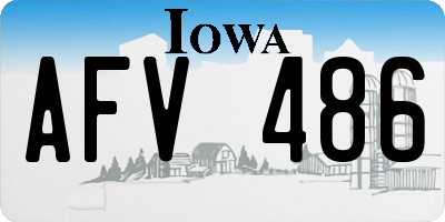 IA license plate AFV486