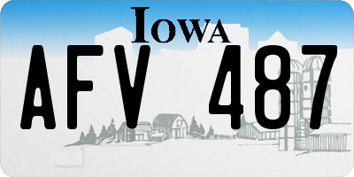 IA license plate AFV487