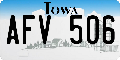 IA license plate AFV506