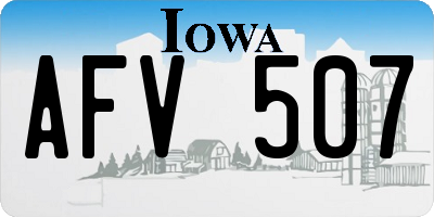 IA license plate AFV507