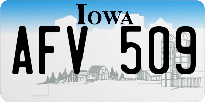 IA license plate AFV509
