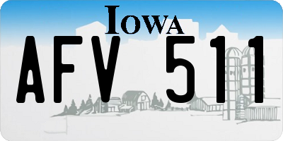 IA license plate AFV511