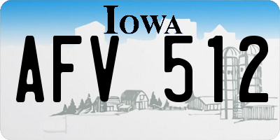 IA license plate AFV512
