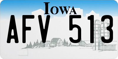 IA license plate AFV513