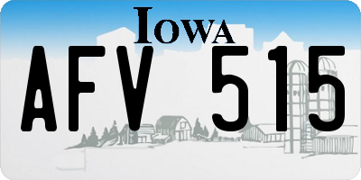 IA license plate AFV515