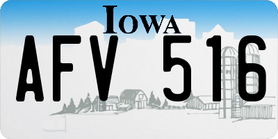 IA license plate AFV516