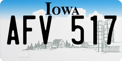 IA license plate AFV517