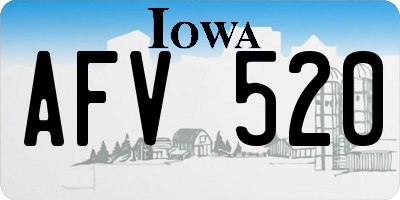 IA license plate AFV520