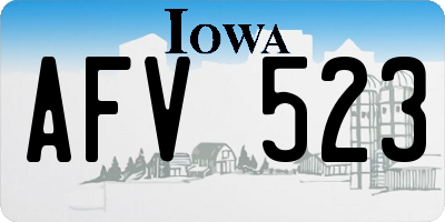 IA license plate AFV523