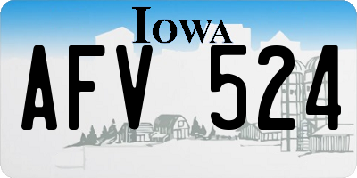 IA license plate AFV524