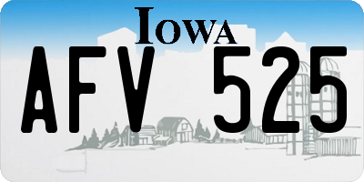 IA license plate AFV525