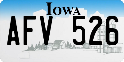 IA license plate AFV526