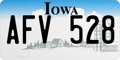 IA license plate AFV528
