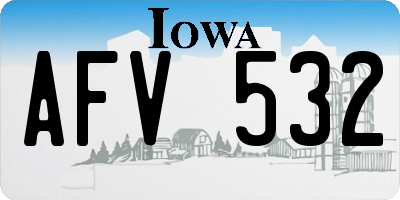 IA license plate AFV532