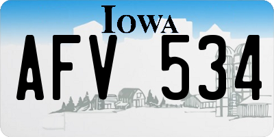 IA license plate AFV534