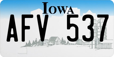 IA license plate AFV537