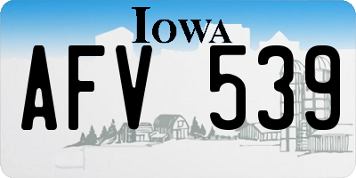IA license plate AFV539