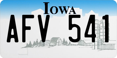 IA license plate AFV541