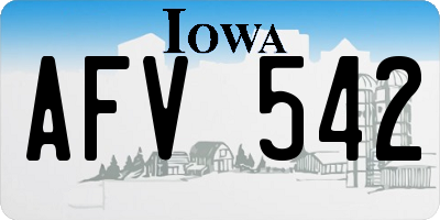 IA license plate AFV542