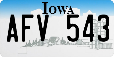 IA license plate AFV543