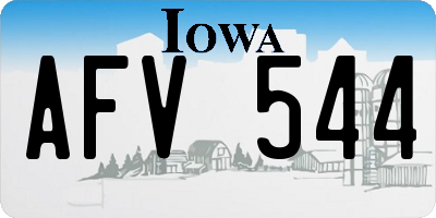 IA license plate AFV544