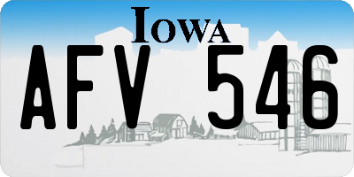 IA license plate AFV546