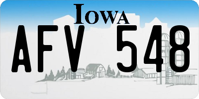 IA license plate AFV548