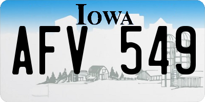 IA license plate AFV549