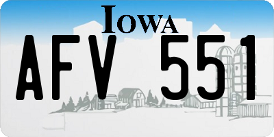 IA license plate AFV551