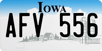 IA license plate AFV556