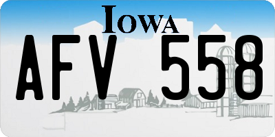 IA license plate AFV558
