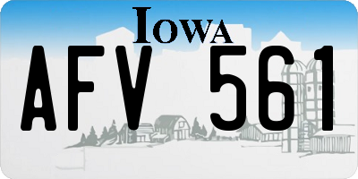 IA license plate AFV561