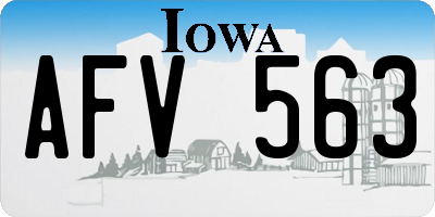 IA license plate AFV563