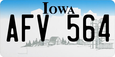 IA license plate AFV564
