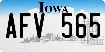 IA license plate AFV565