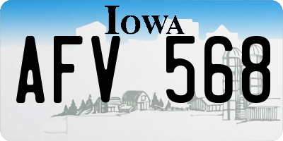 IA license plate AFV568