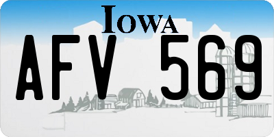 IA license plate AFV569