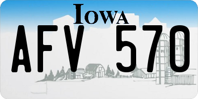 IA license plate AFV570