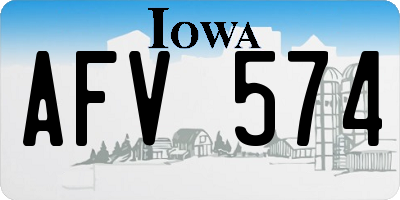 IA license plate AFV574