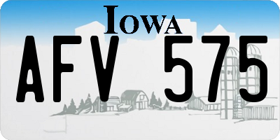 IA license plate AFV575